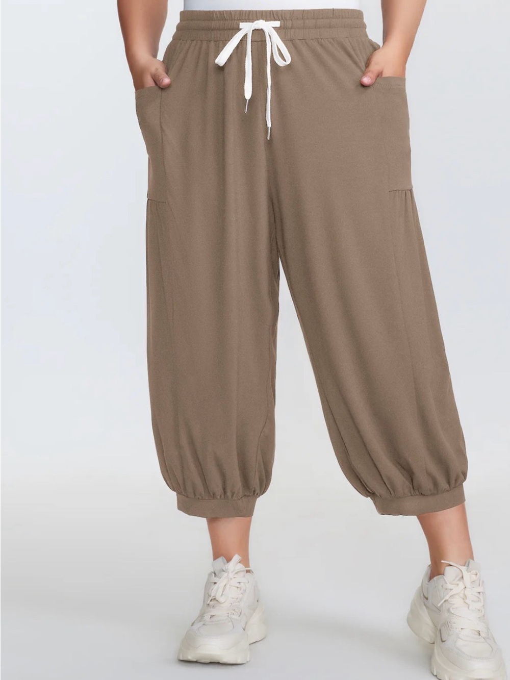 BloomChic Drawstring Cropped Jogger Pants